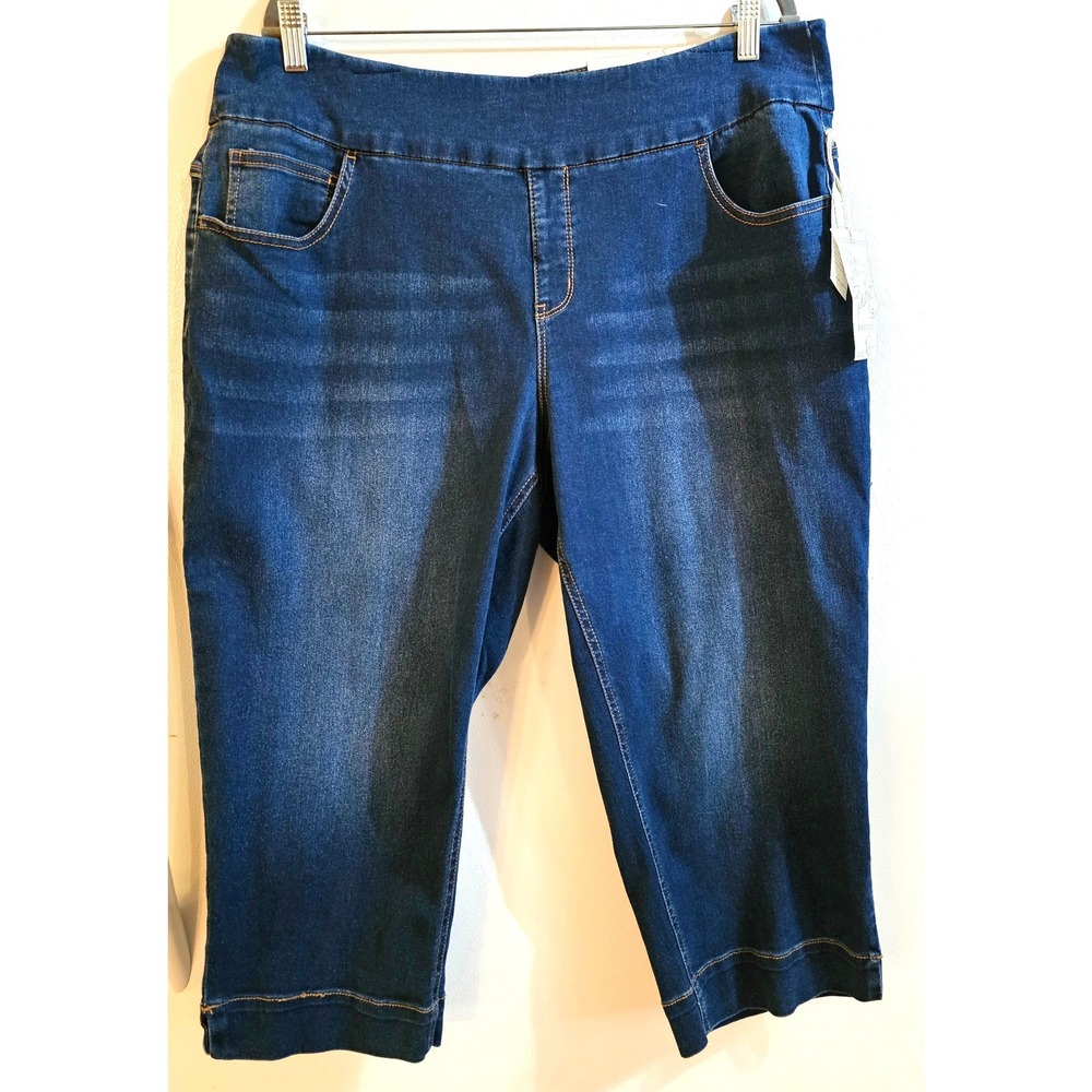 Cato Est 1946 Denim Hi-Rise Skinny Crop Jeans Dark Wash Tummy Control 18W NEW